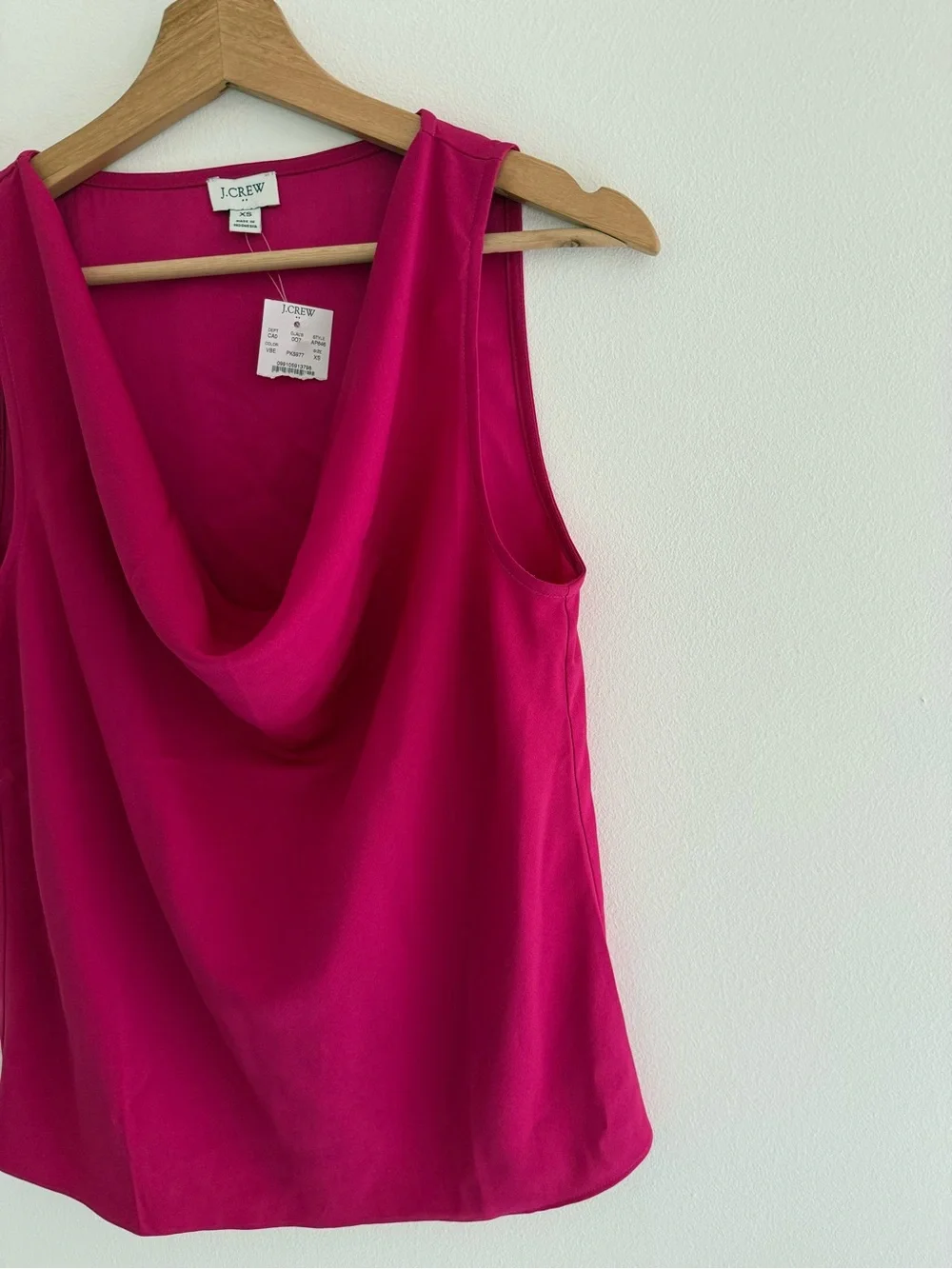 J. Crew Pink Cowl Neck Blouse XS